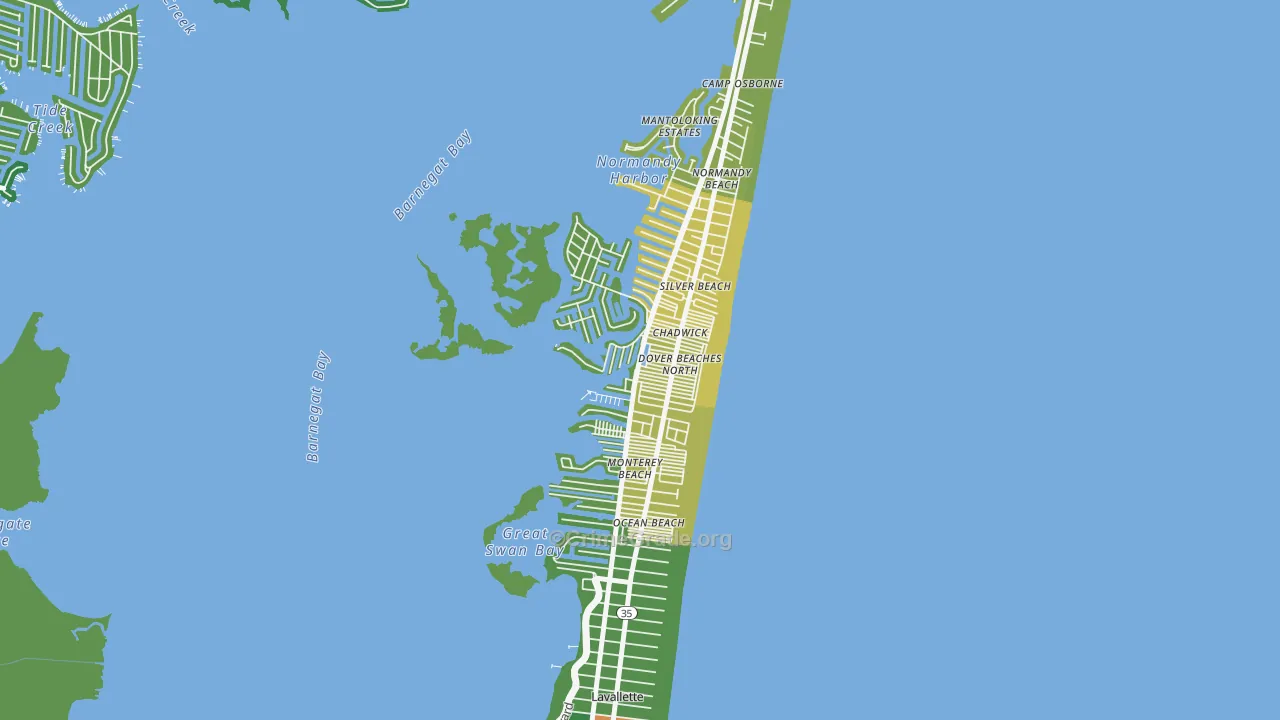 Dover Beaches North, NJ Map of Vandalism Rates