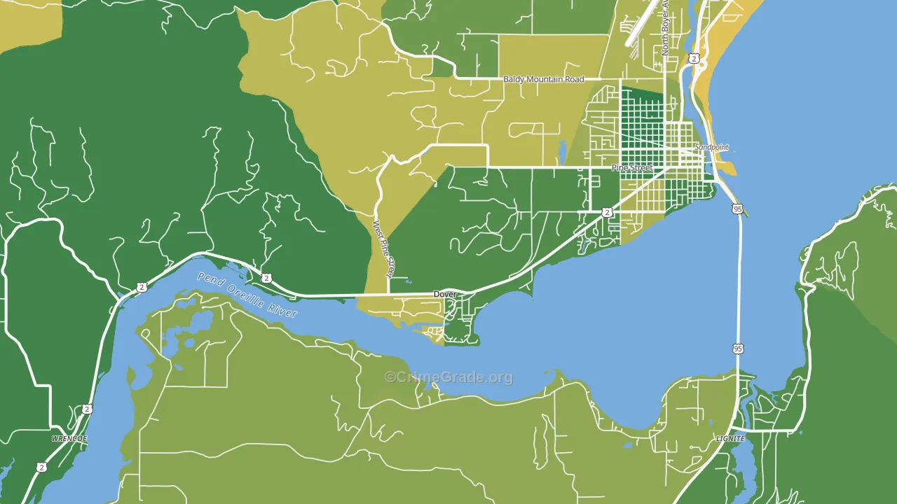 Dover, ID Map of Vandalism Rates
