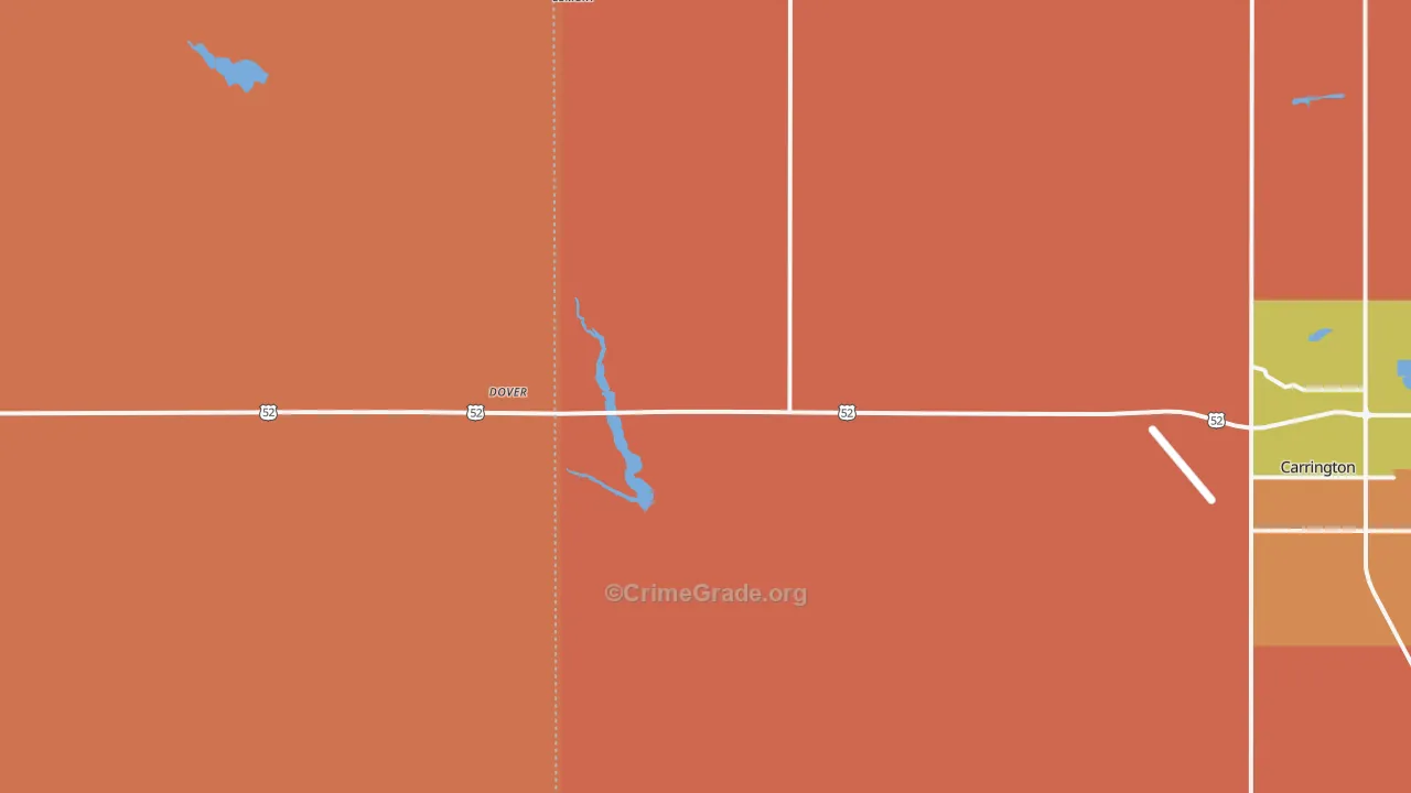 Dover, ND Map of Vandalism Rates
