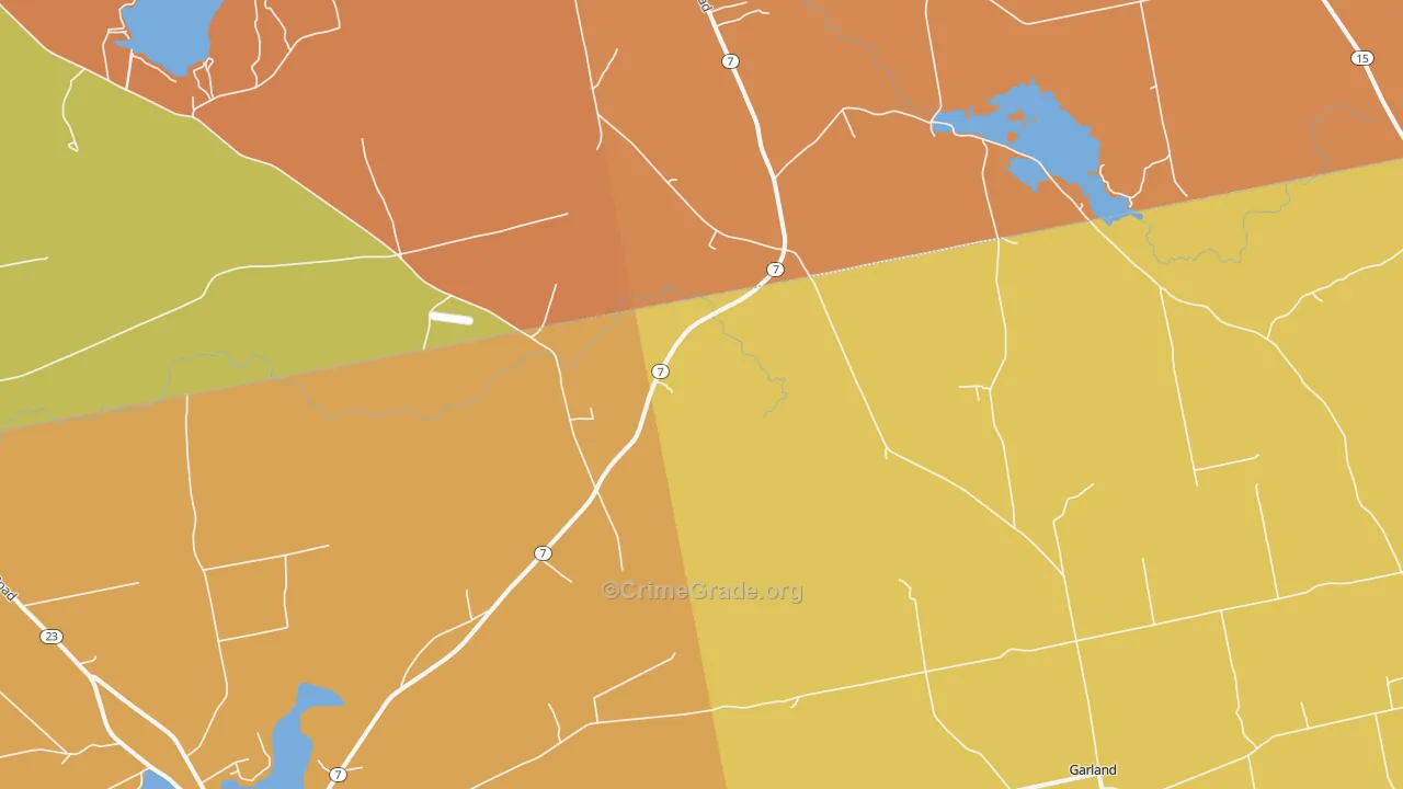 Dover South Mills, ME Map of Vandalism Rates