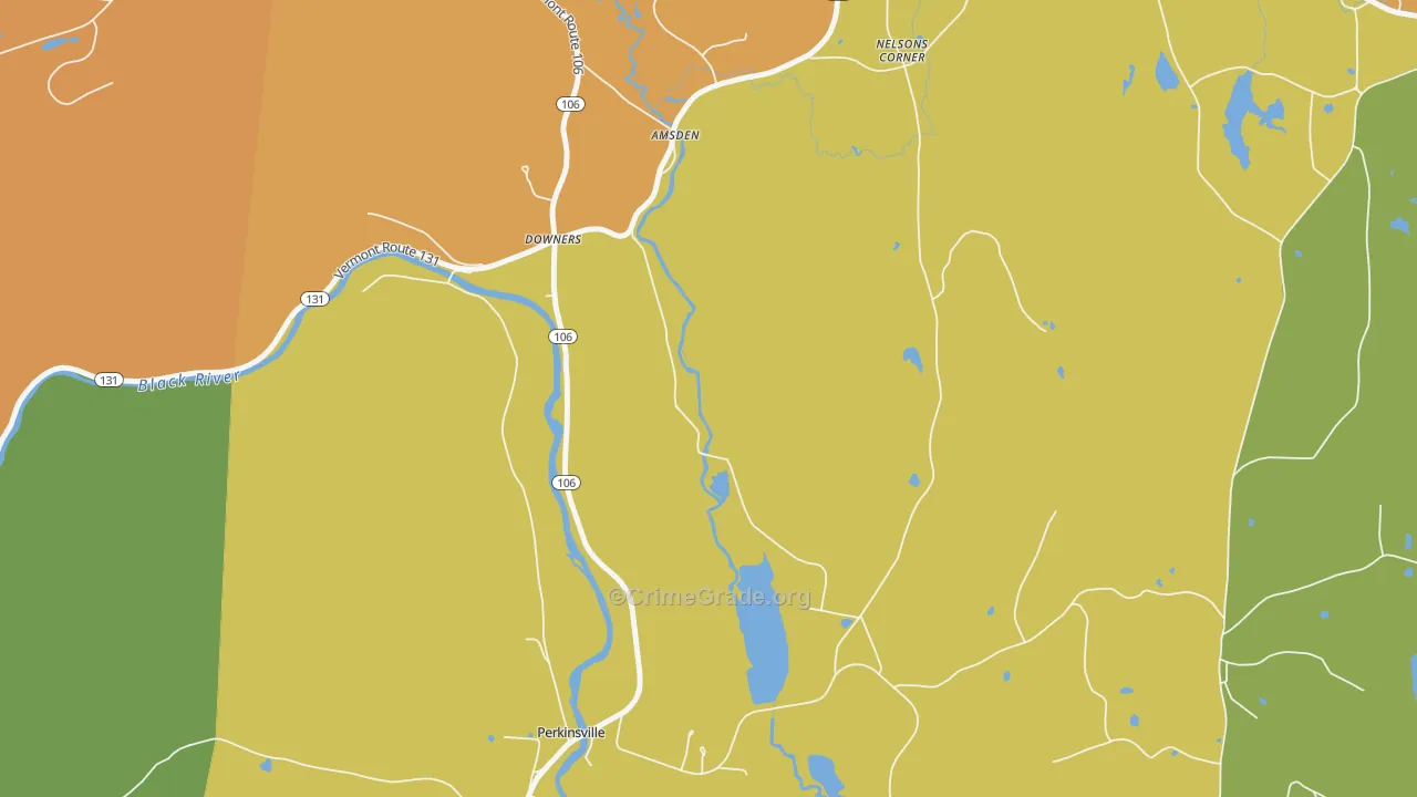 Downers, VT Map of Vandalism Rates
