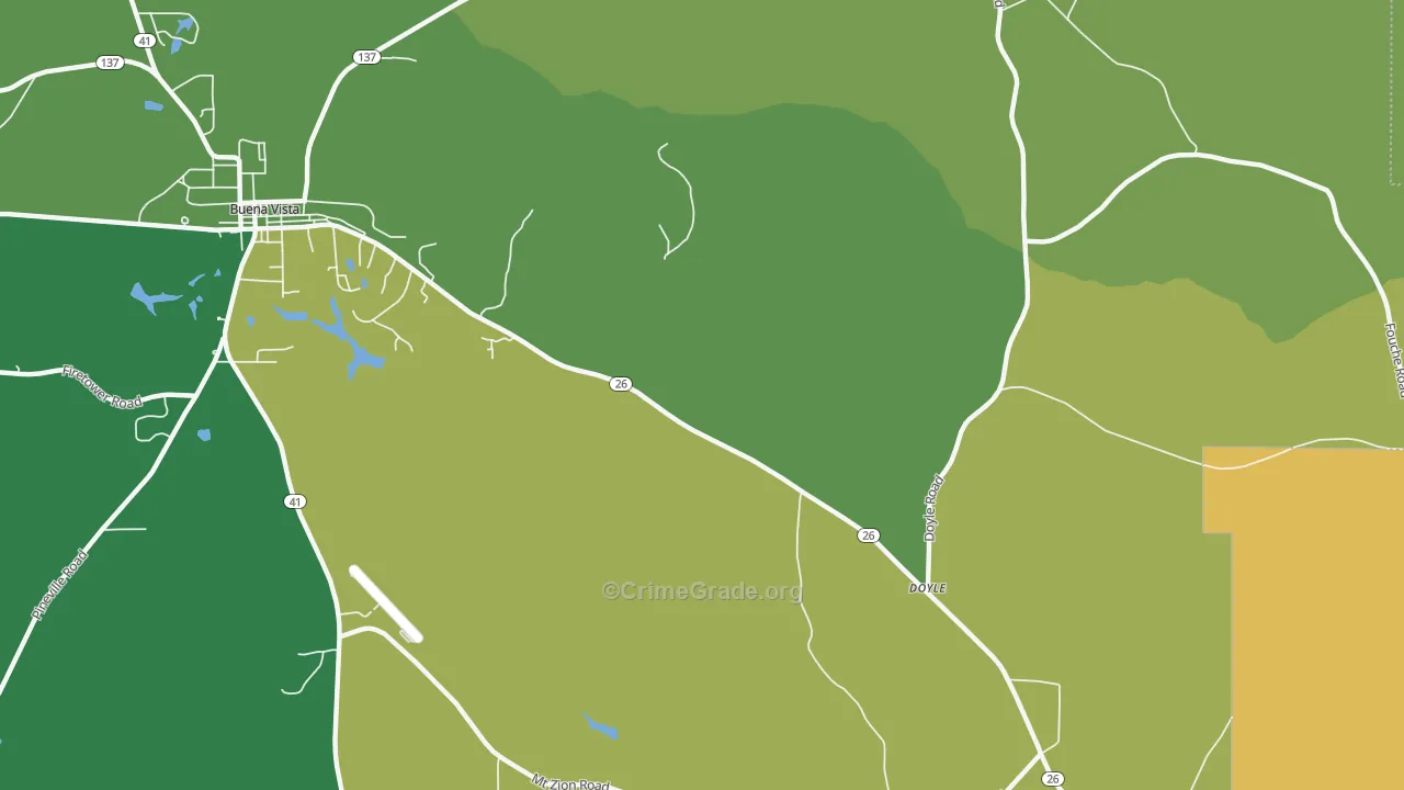 Doyle, GA Map of Vandalism Rates