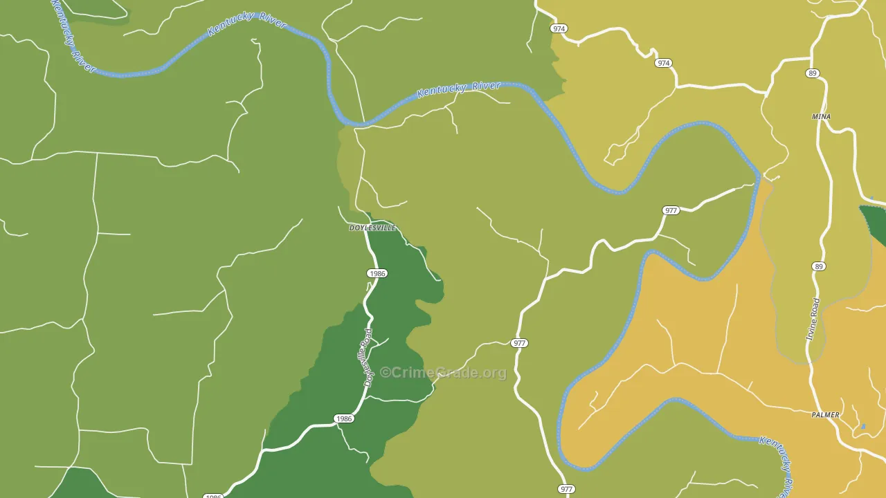 Doylesville, KY Map of Vandalism Rates