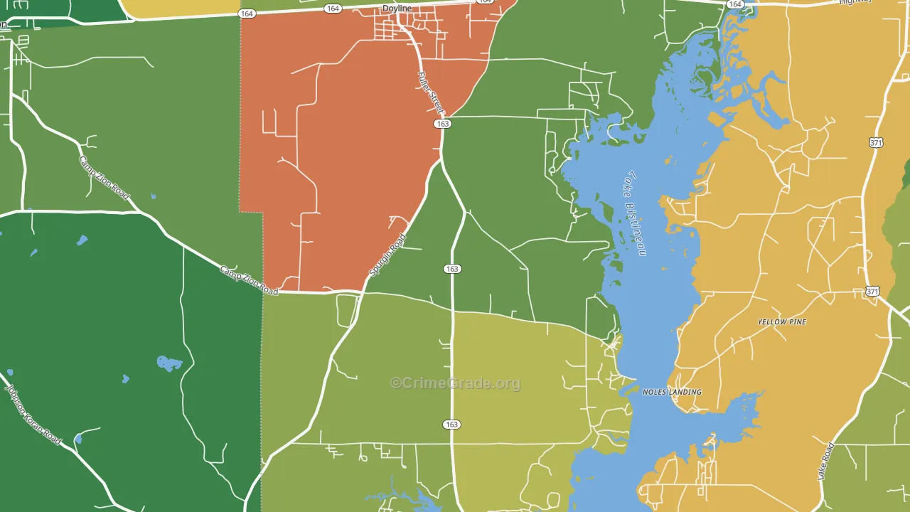 Doyline, LA Map of Vandalism Rates