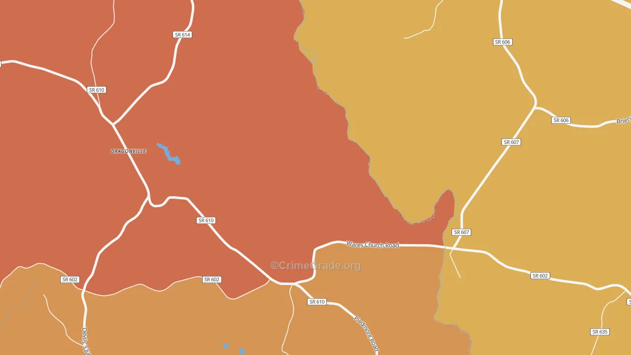 Dragonville, VA Map of Vandalism Rates