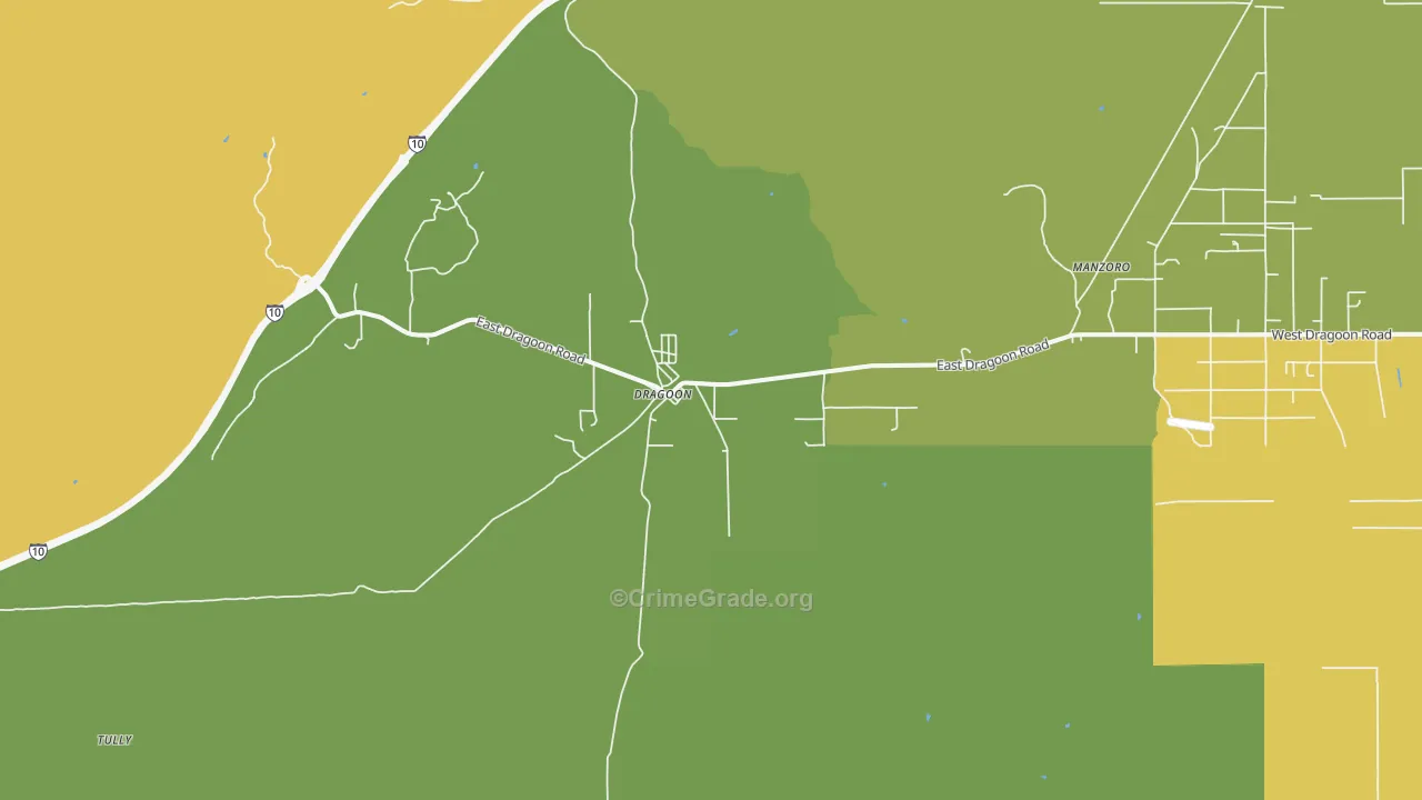 Dragoon, AZ Map of Vandalism Rates