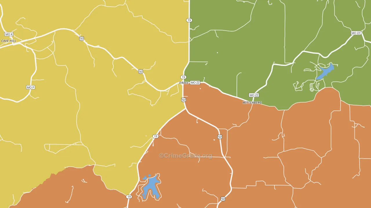 Drake, MO Map of Vandalism Rates