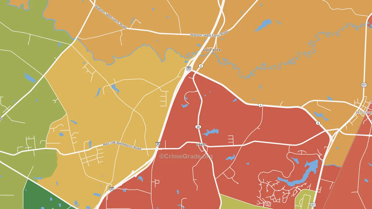 Drake, NC Map of Vandalism Rates
