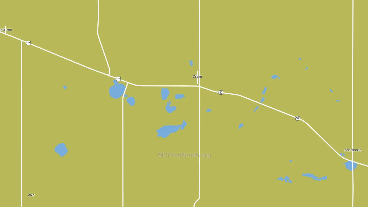 Drake, ND Map of Vandalism Rates