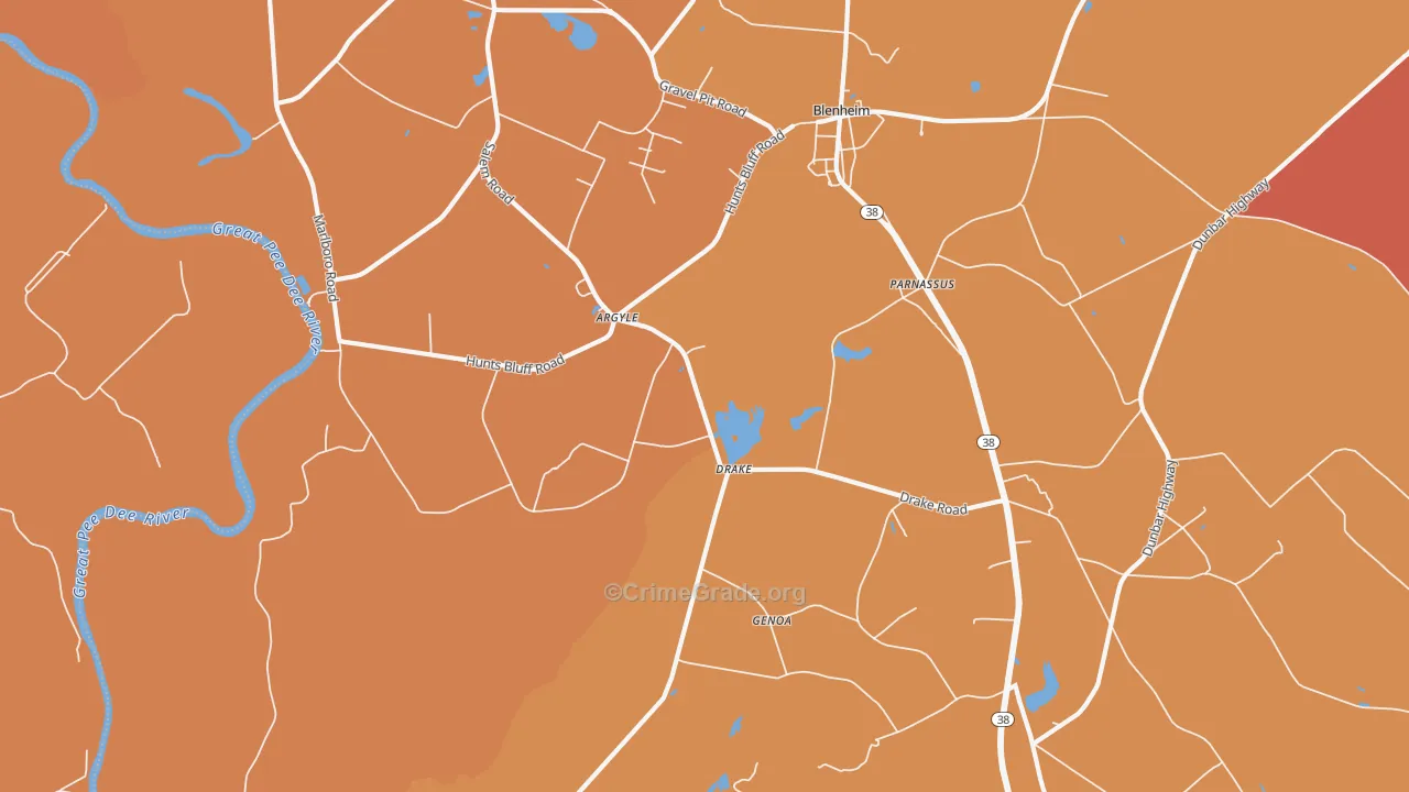 Drake, SC Map of Vandalism Rates