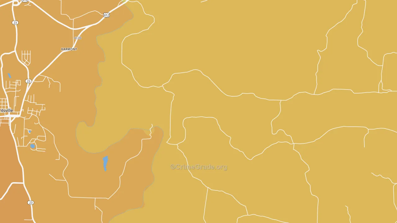 Drakes Creek, AR Map of Vandalism Rates