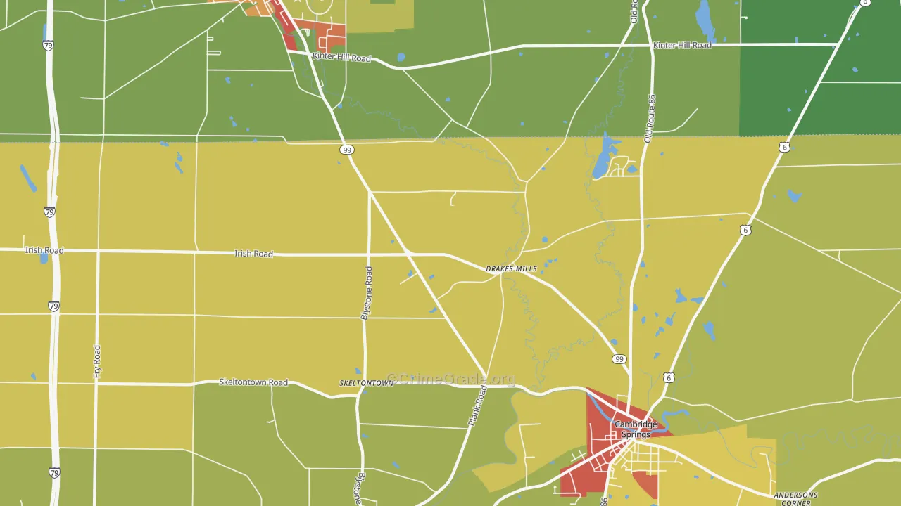 Drakes Mills, PA Map of Vandalism Rates