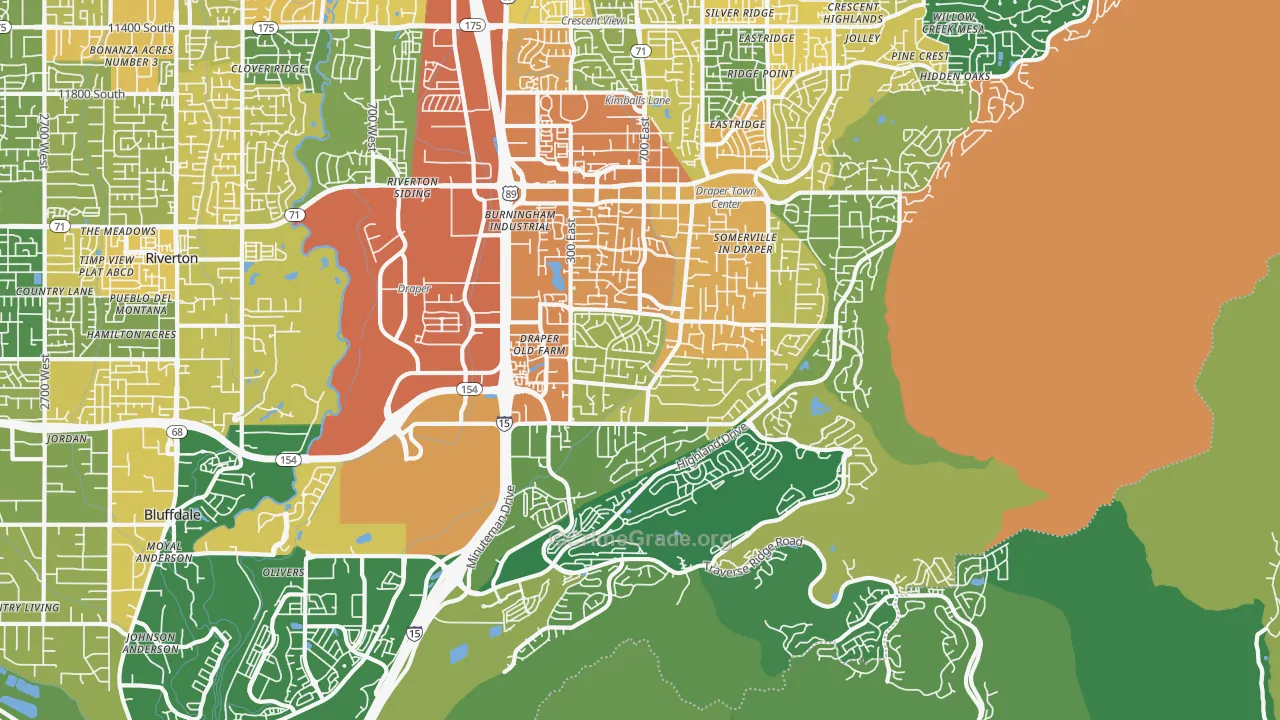 Draper, UT Map of Vandalism Rates
