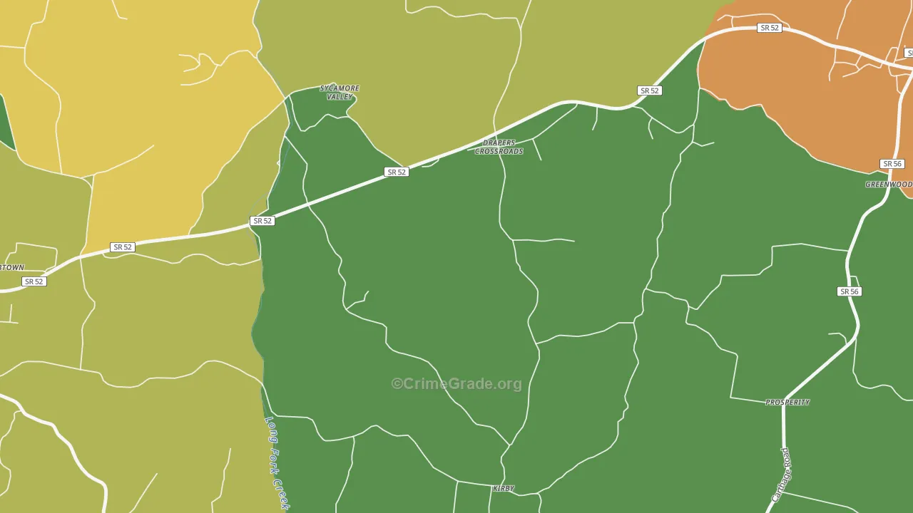 Drapers Crossroads, TN Map of Vandalism Rates