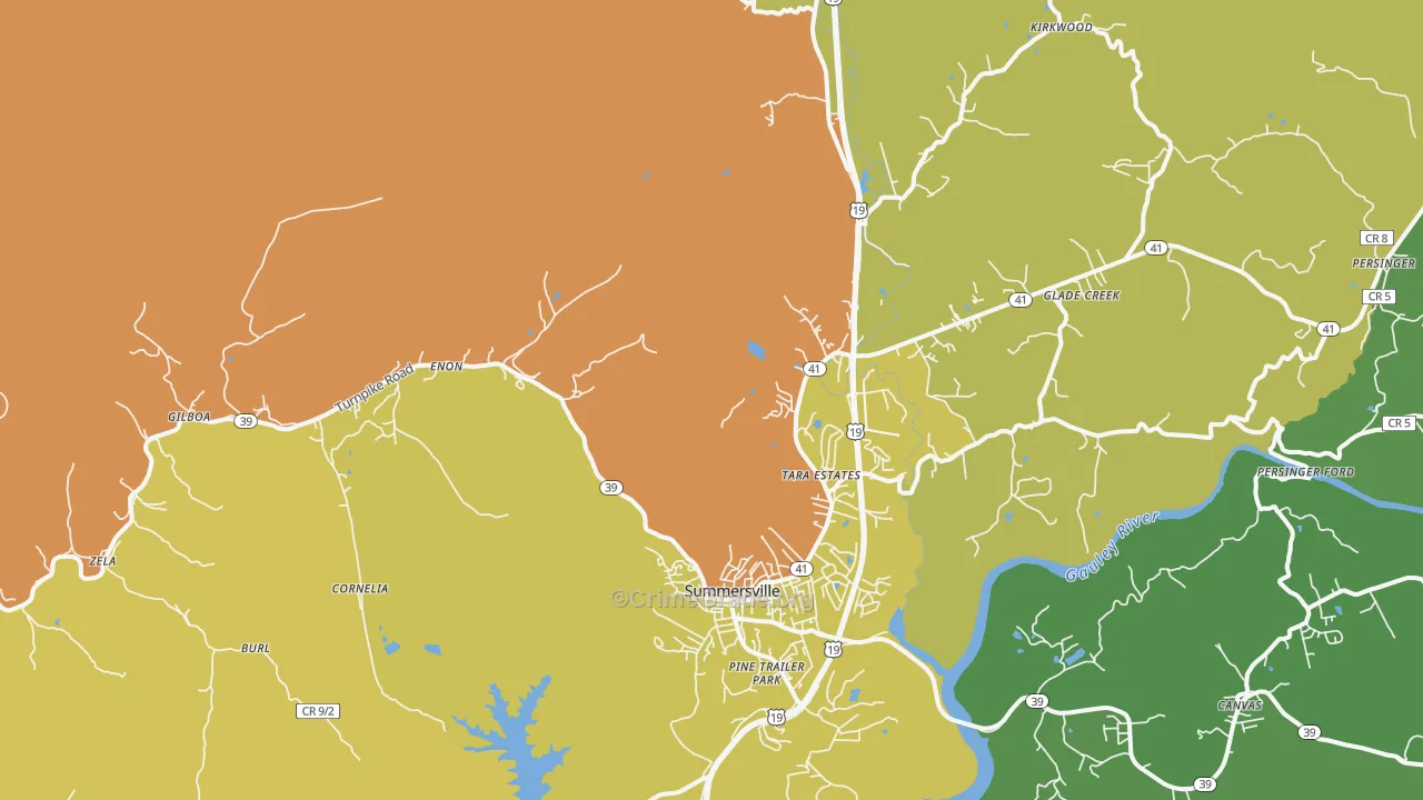 Drennen, WV Map of Vandalism Rates