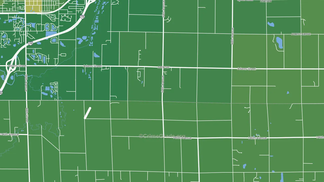 Drenthe, MI Map of Vandalism Rates