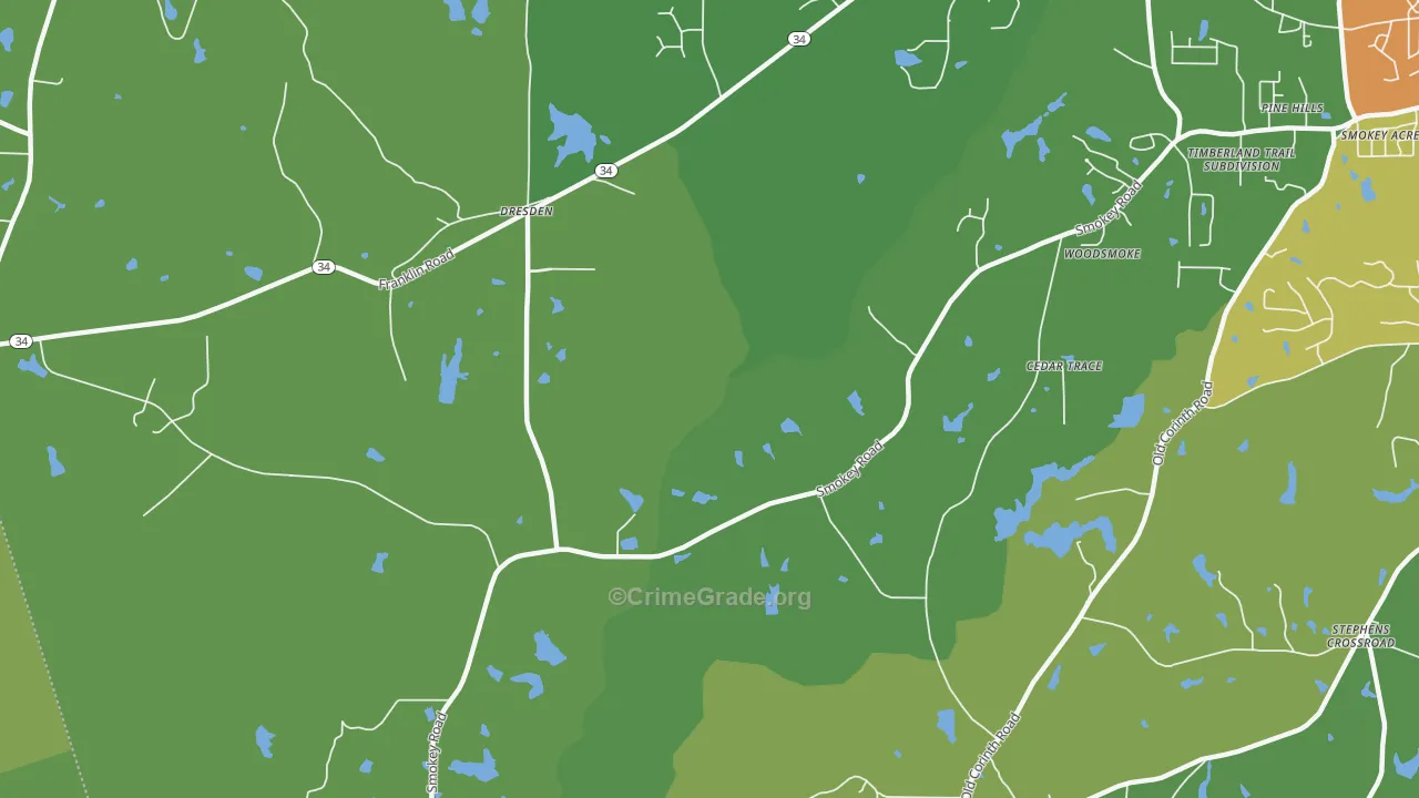 Dresden, GA Map of Vandalism Rates