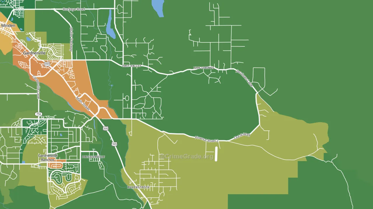 Dresslerville, NV Map of Vandalism Rates