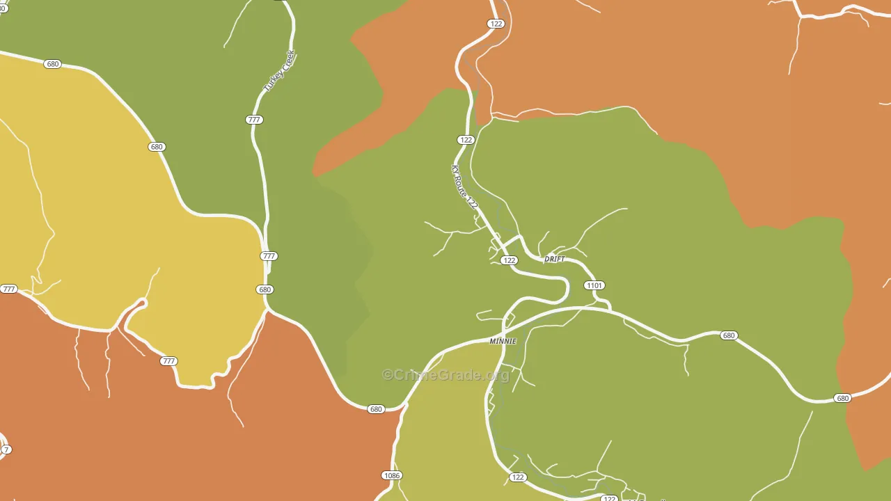 Drift, KY Map of Vandalism Rates