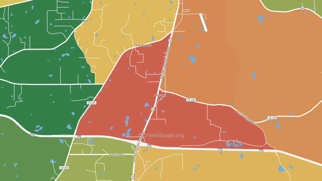 Drifton, FL Map of Vandalism Rates