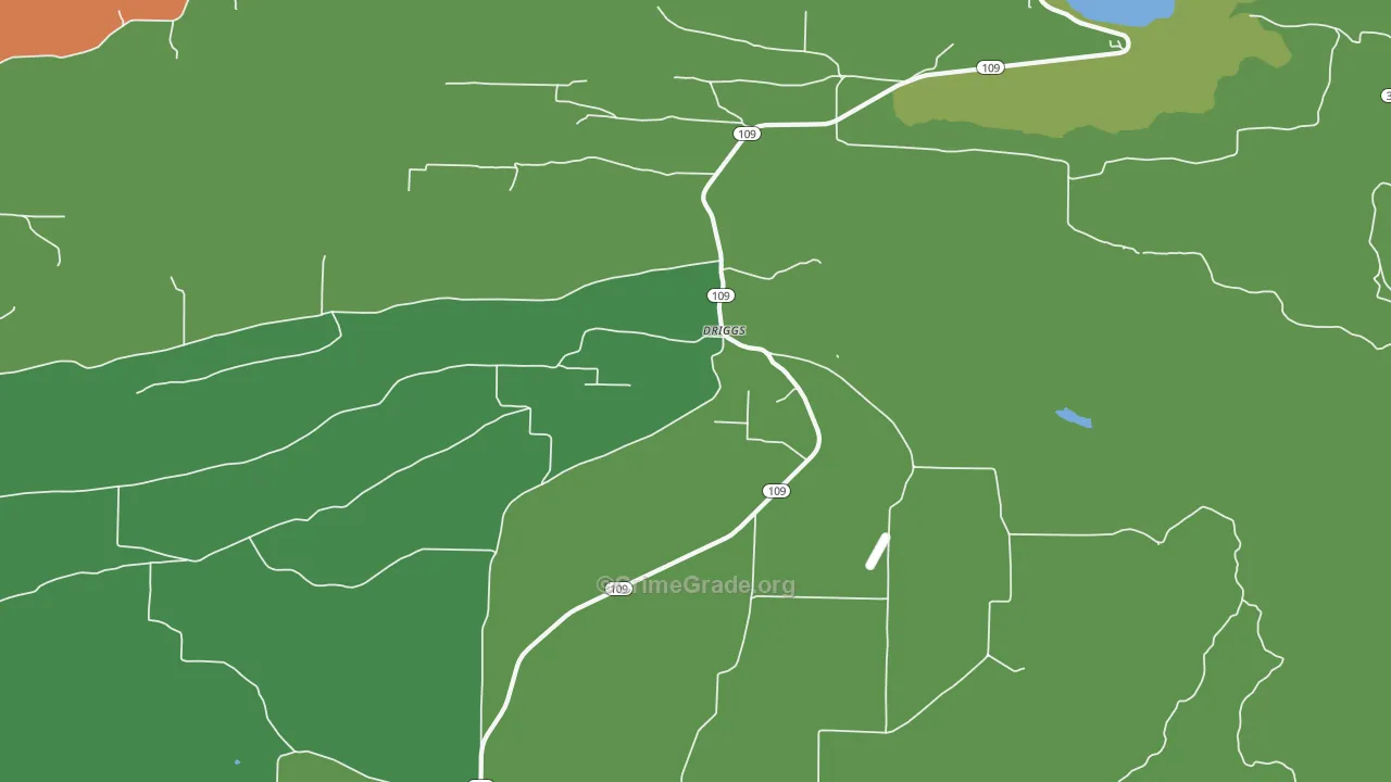 Driggs, AR Map of Vandalism Rates