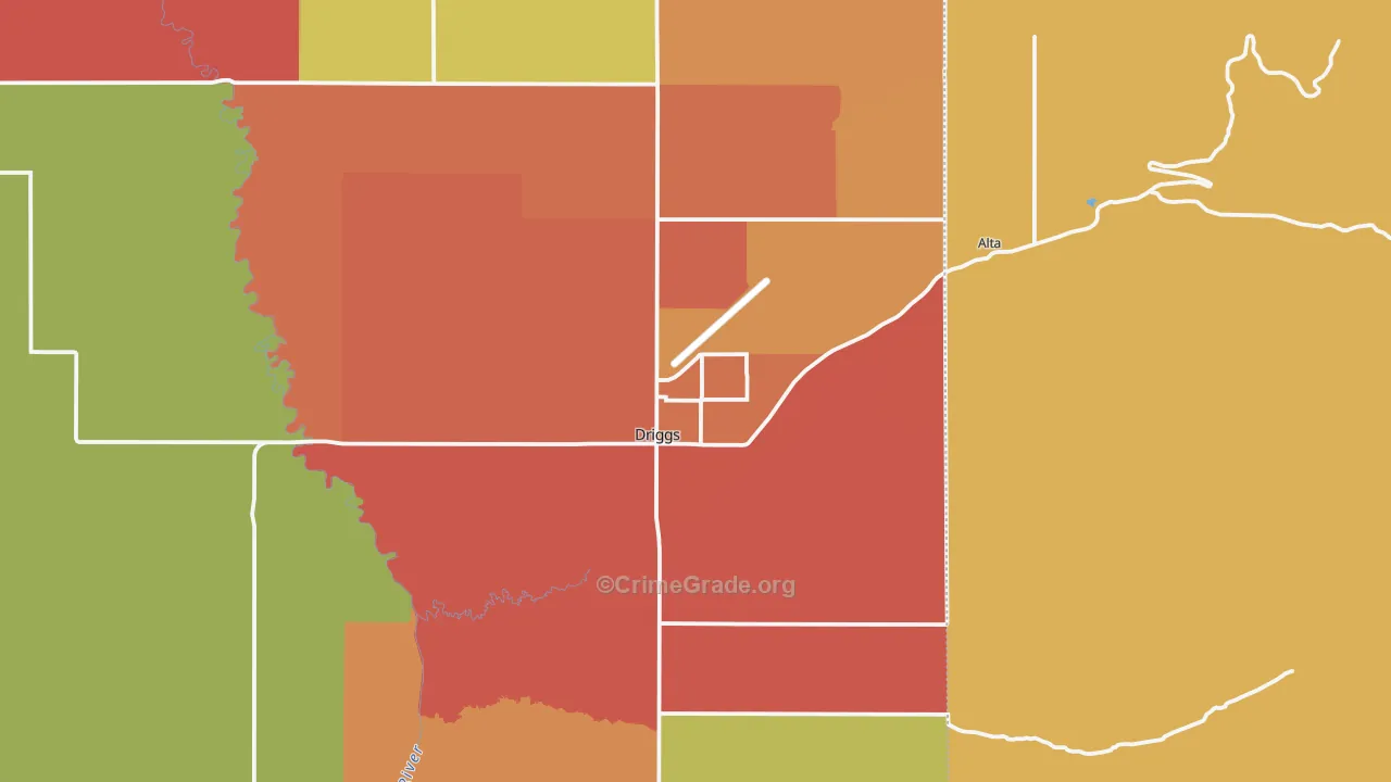 Driggs, ID Map of Vandalism Rates