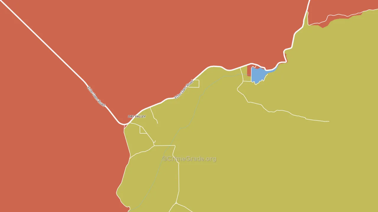 Dry Valley, NV Map of Vandalism Rates