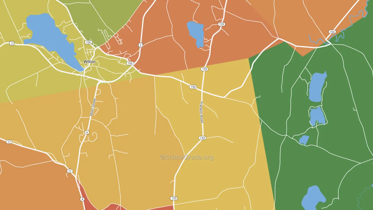 Dryden, ME Map of Vandalism Rates