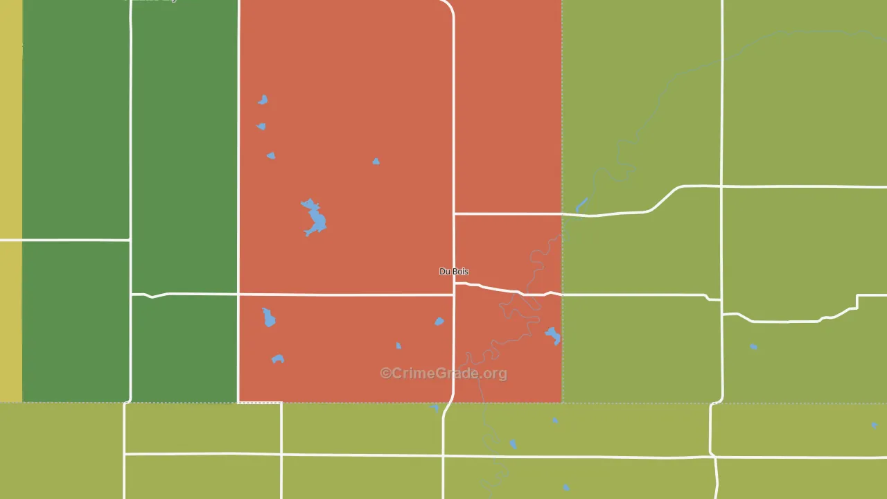 Du Bois, NE Map of Vandalism Rates