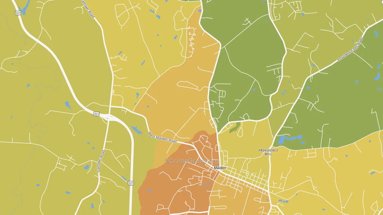 Duan, NC Map of Vandalism Rates