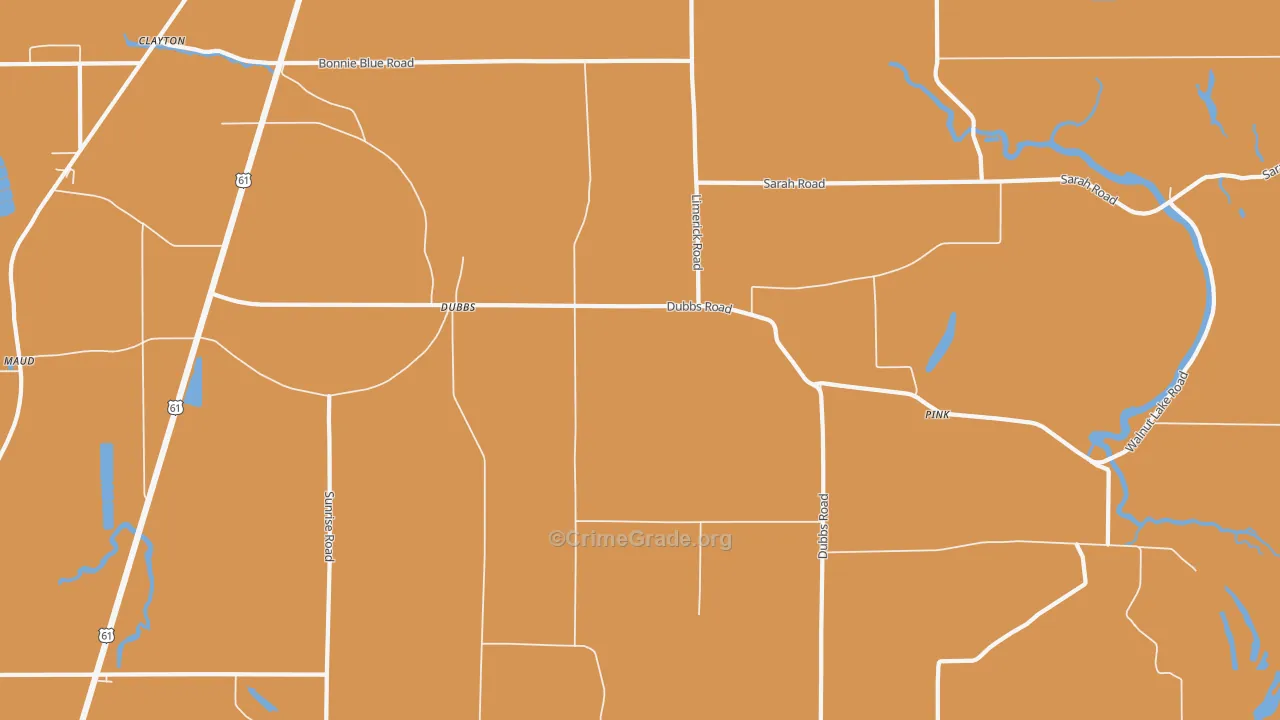 Dubbs, MS Map of Vandalism Rates