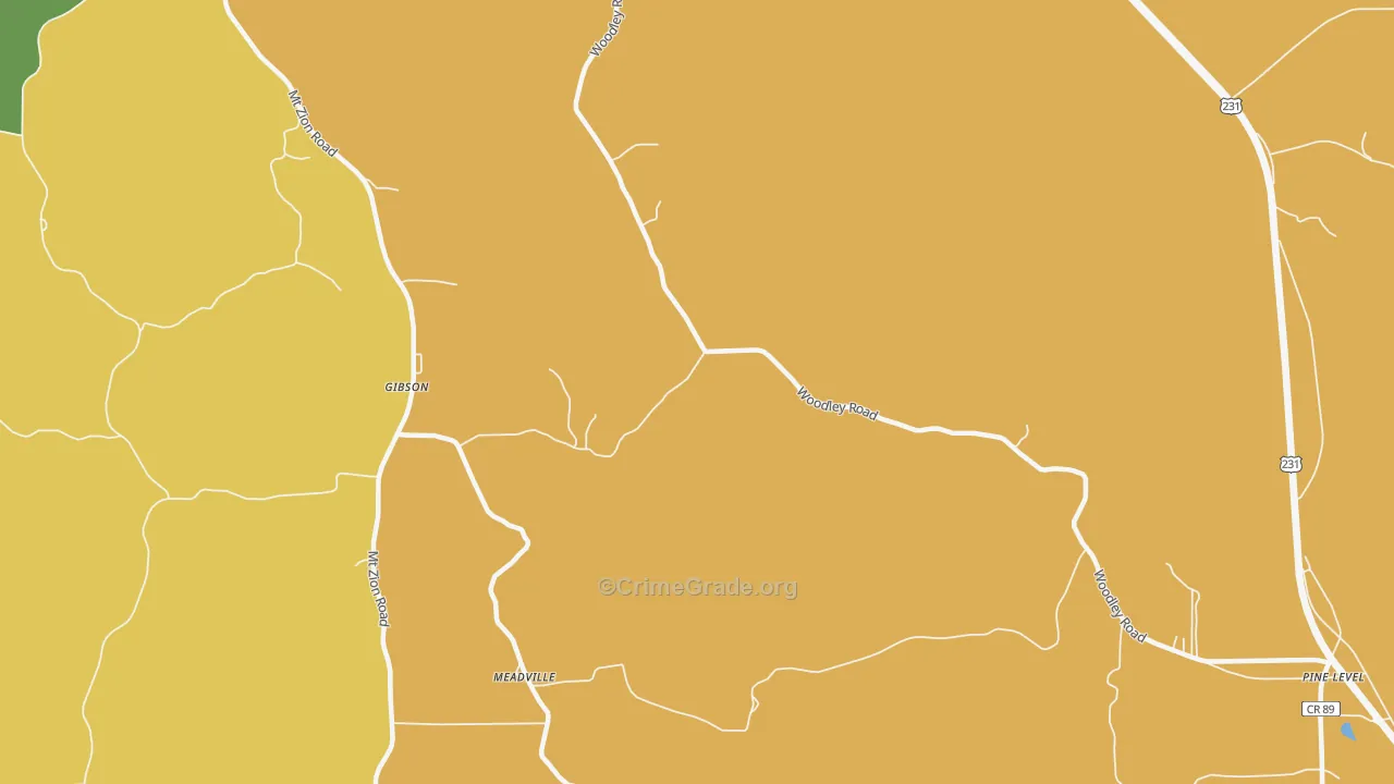 Dublin, AL Map of Vandalism Rates