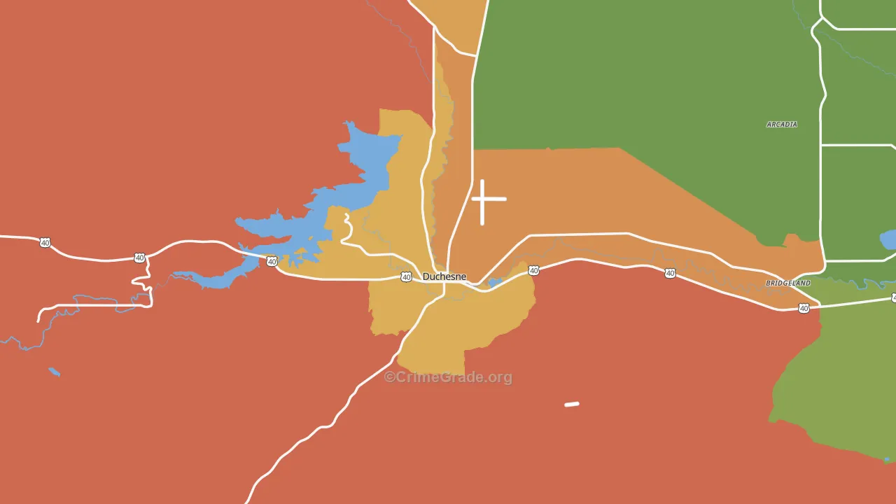 Duchesne, UT Map of Vandalism Rates