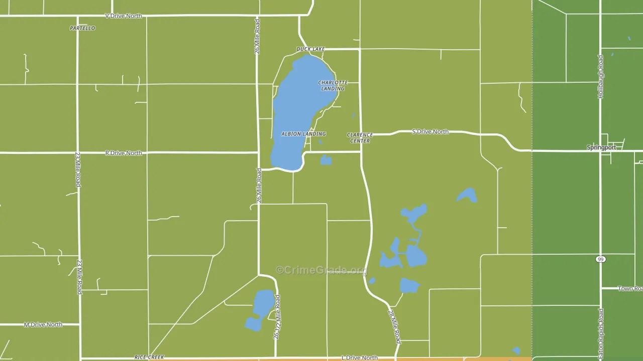 Duck Lake, MI Map of Vandalism Rates