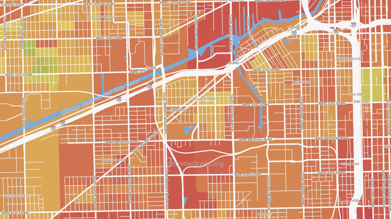 Ducktown, Chicago, IL Map of Vandalism Rates