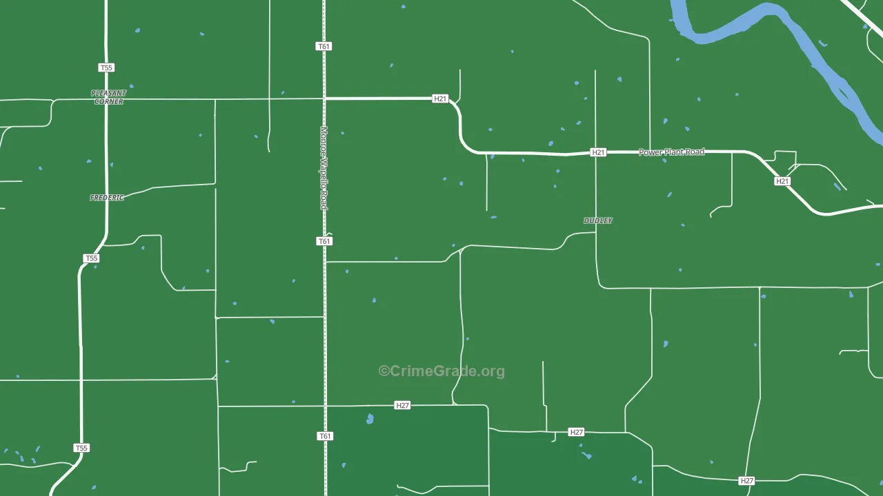 Dudley, IA Map of Vandalism Rates