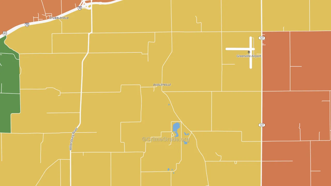 Dudleyville, IL Map of Vandalism Rates