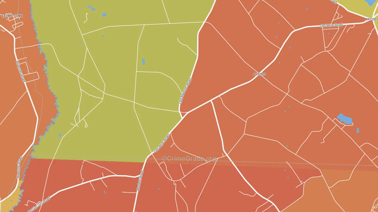 Duffies, NC Map of Vandalism Rates