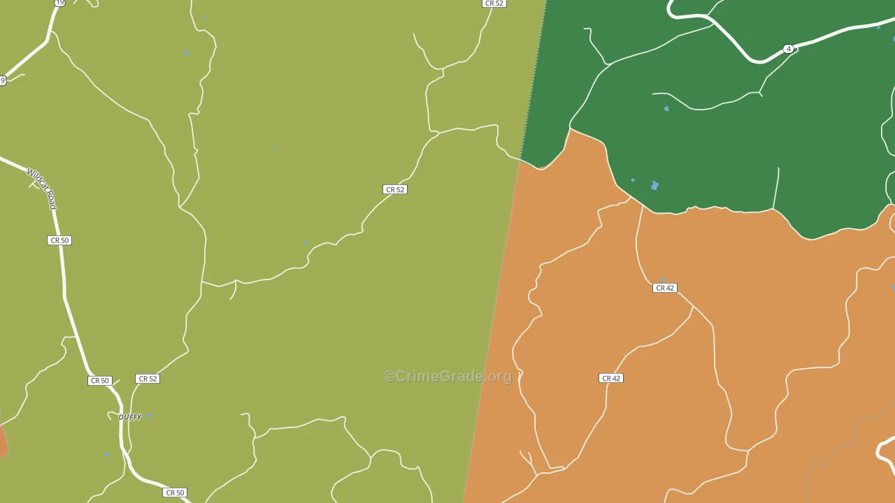 Duffy, WV Map of Vandalism Rates