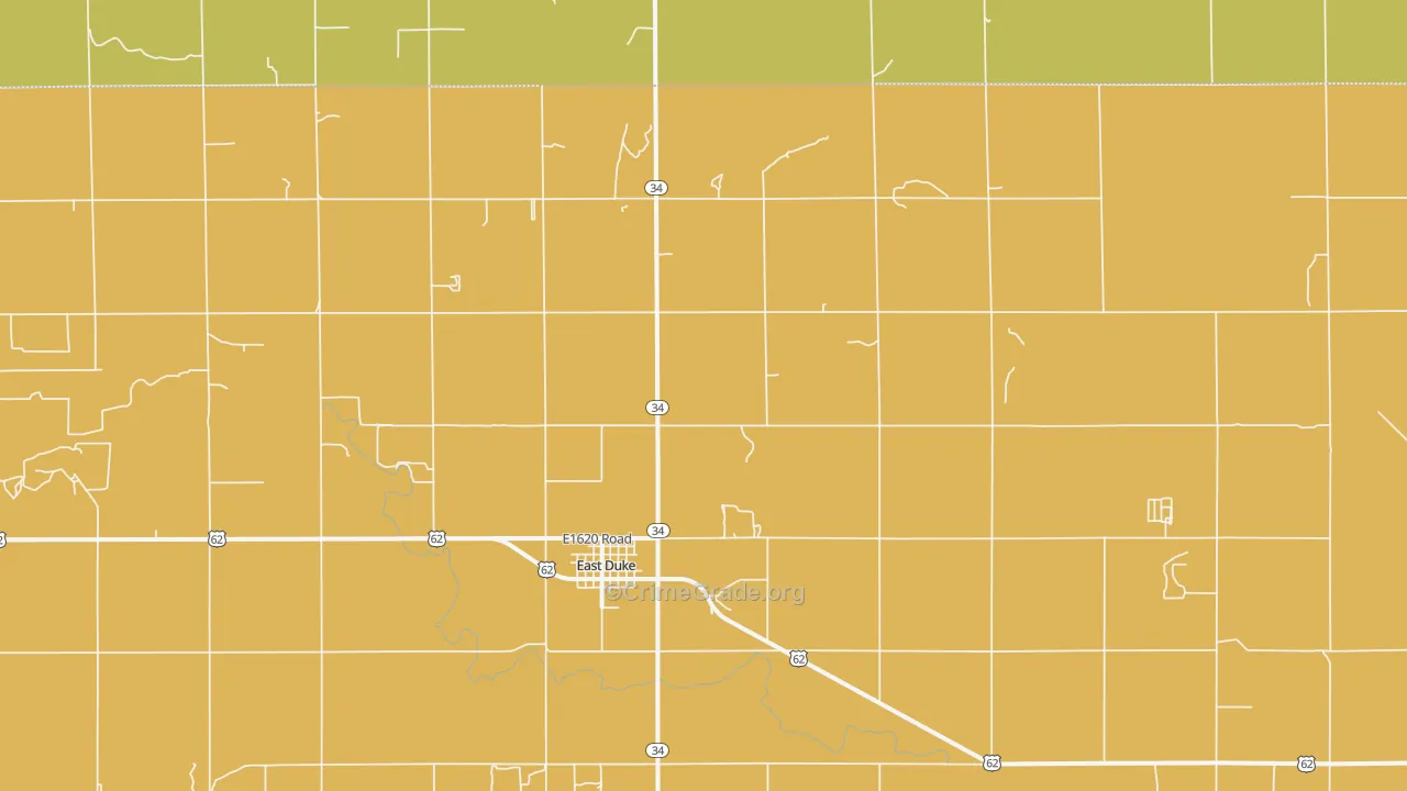 Duke, OK Map of Vandalism Rates