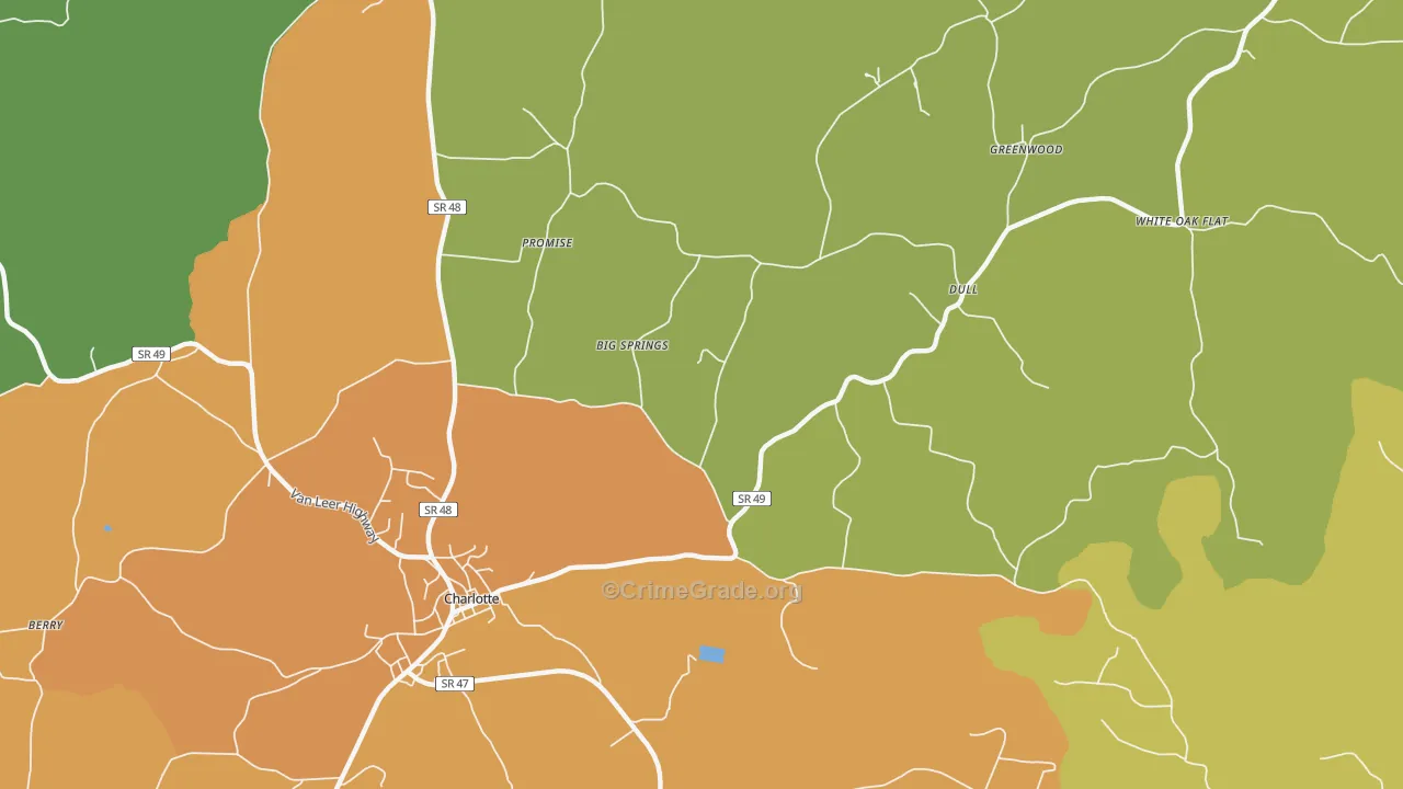 Dull, TN Map of Vandalism Rates