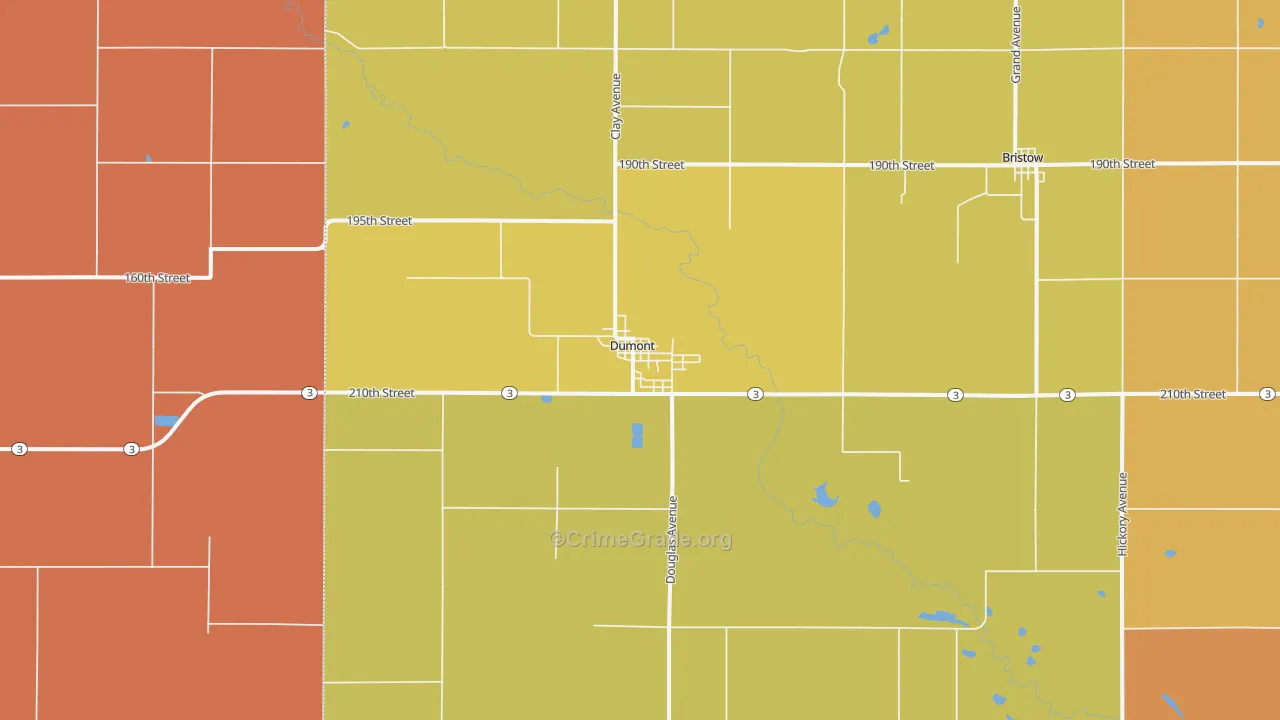 Dumont, IA Map of Vandalism Rates
