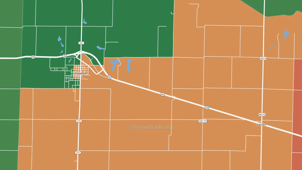 Duncans Bridge, MO Map of Vandalism Rates
