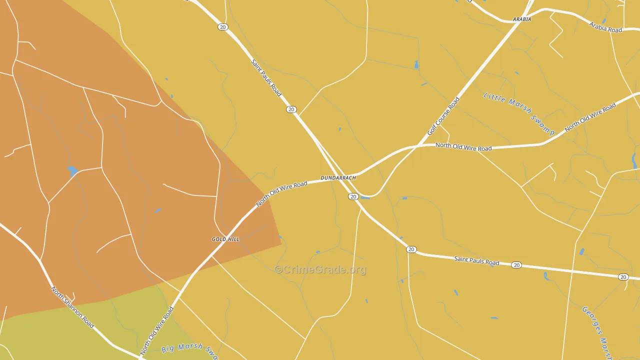 Dundarrach, NC Map of Vandalism Rates