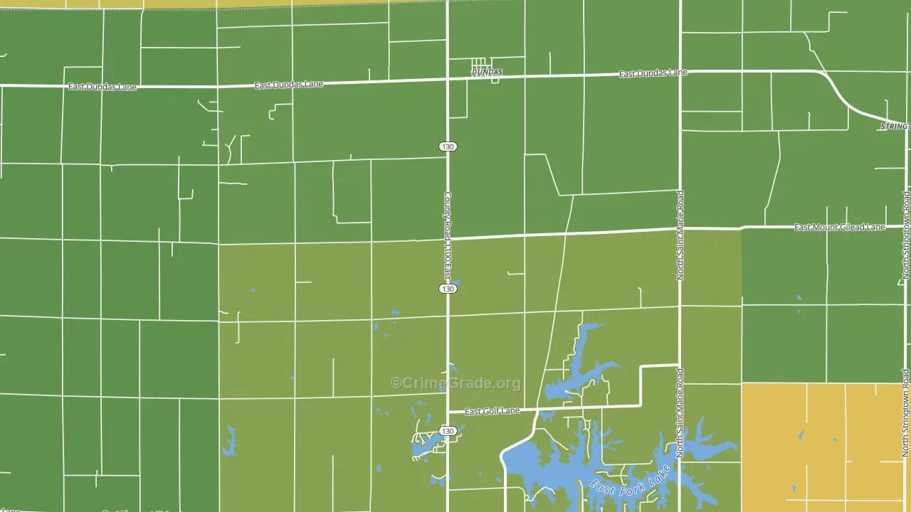 Dundas, IL Map of Vandalism Rates
