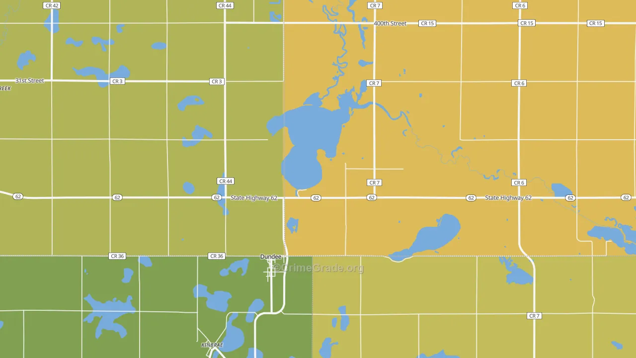 Dundee, MN Map of Vandalism Rates