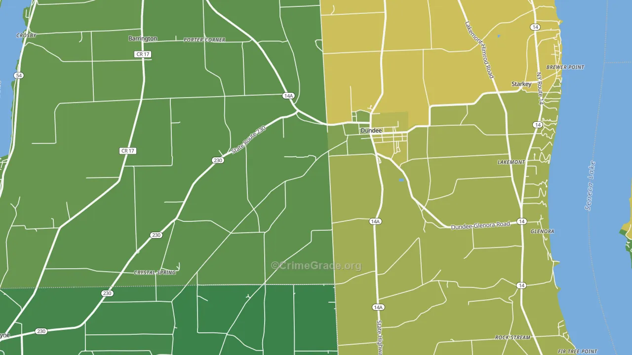 Dundee, NY Map of Vandalism Rates