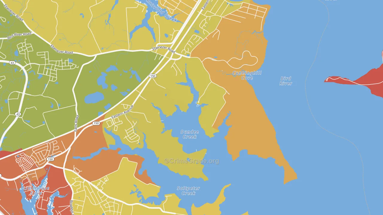 Dundee Village, MD Map of Vandalism Rates