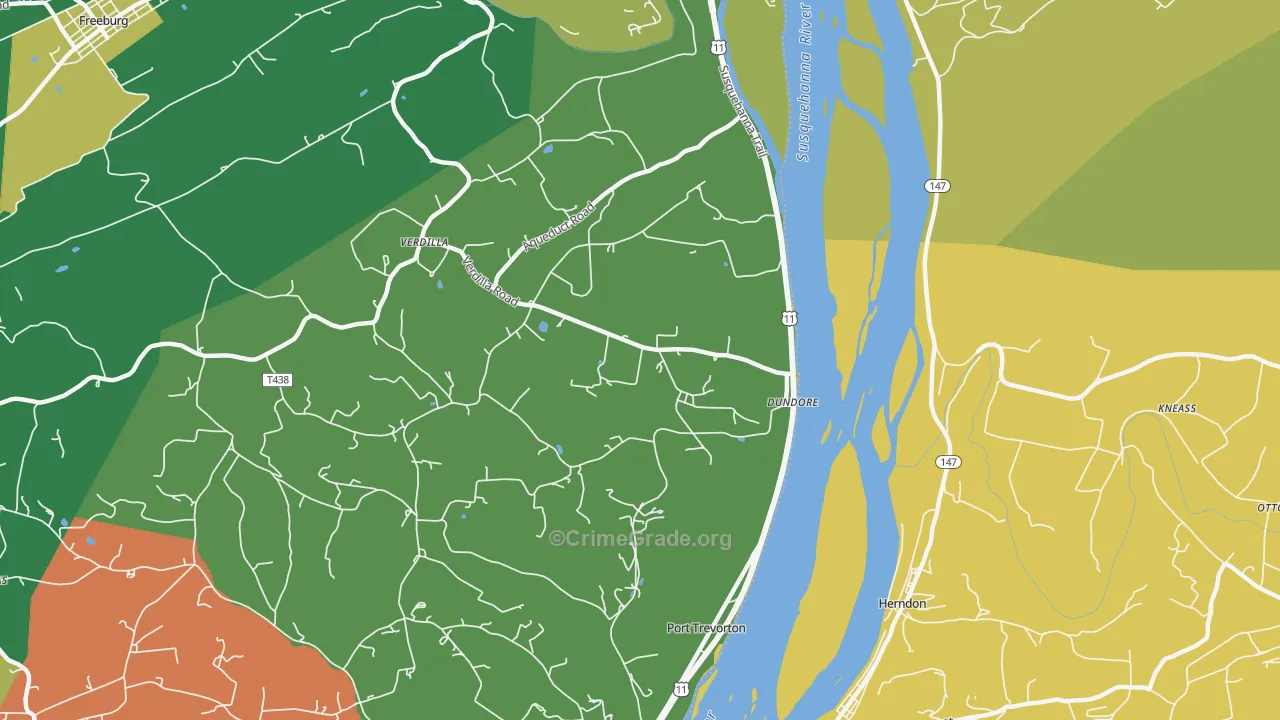 Dundore, PA Map of Vandalism Rates