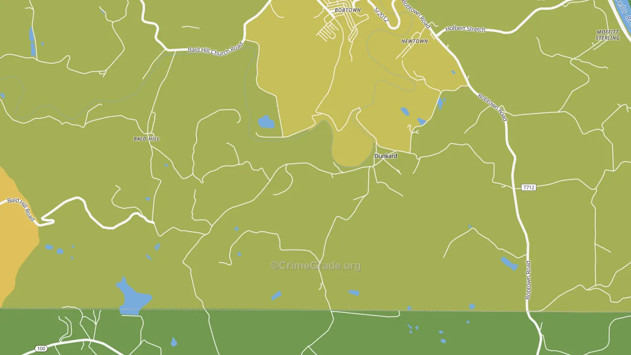 Dunkard, PA Map of Vandalism Rates